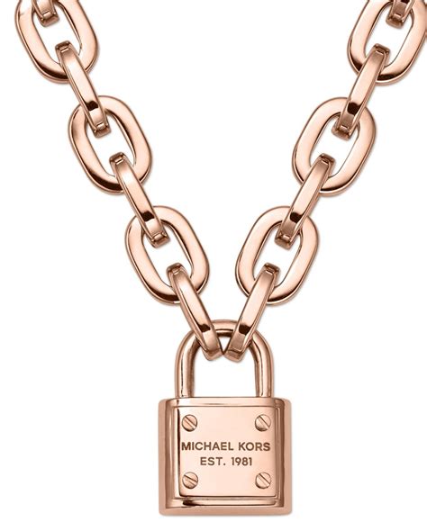 michael kors necklace rose gold|rose gold necklace for women.